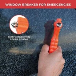 Tagliacinture Per Cinture Di Sicurezza Per Finestrini - Martello Per Salvataggio Auto Con Taglierino Per Cinture Di Sicurezza Affilato, Strumenti Di Fuga A Doppia Estremità Per Rompere Vetri In Caso D -ProSald Italia 97077053 4