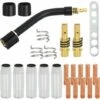 Accessori Per Saldatura Antiusura, 10 Punte Di Contatto, 5 Bus, 2 Portapunte Di Contatto, 3 Molle Di Ritegno, 2 Manicotti Isolanti, 1 Chiave Inglese, 1 Collo D'oca Per MIG MAG MB15 -ProSald Italia 98118619 1