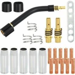 Accessori Per Saldatura Antiusura, 10 Punte Di Contatto, 5 Bus, 2 Portapunte Di Contatto, 3 Molle Di Ritegno, 2 Manicotti Isolanti, 1 Chiave Inglese, 1 Collo D'oca Per MIG MAG MB15