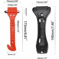 Martelli Di Salvataggio, Martello E Tagliavetri 2 In 1 Rompivetro Tagliacinture Per Auto Rompivetro Di Emergenza Con Fischietto Di Sopravvivenza Martello Di Sicurezza Per Auto Attrezzatura Di Emergenz -ProSald Italia 98126657 3