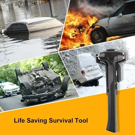 Martello Di Sicurezza Per Auto Rompivetro Per Finestre Strumenti Di Fuga Automobilistici Cintura Di Sicurezza Martello Di Salvataggio Automatico Multiuso, Kueatily 5 Martello Di Sicurezza Per Auto Rompivetro Per Finestre Strumenti Di Fuga Automobilistici Cintura Di Sicurezza Martello Di Salvataggio Automatico Multiuso, Kueatily - immagine 3