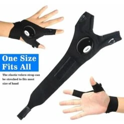 Guanti Con Torcia A LED, Regali Per Uomo, Lui, Papà, Fidanzato, Fantastico Gadget, Luci A Mani Libere Per Campeggio, Pesca, Riparazione, Festa Del Papà, Natale, Compleanno, Nero, 1 Paio -ProSald Italia 98704555 5