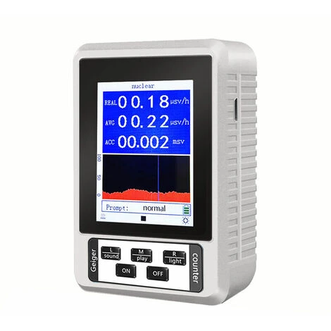Contatore Geiger Digitale LCD Da 2,8 Pollici Rilevatore Di Radiazioni Nucleari Geiger Radiazioni Ionizzanti Multifunzionali β γ E Tester A Raggi X (bianco) 3 Contatore Geiger Digitale LCD Da 2,8 Pollici Rilevatore Di Radiazioni Nucleari Geiger Radiazioni Ionizzanti Multifunzionali β γ E Tester A Raggi X (bianco)