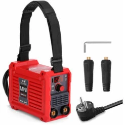 20-225A MMA-225 Saldatrice Elettrica Per Uso Domestico Mini Inverter Portatile 220V IGBT Piccola Saldatrice Industriale Digitale Con Porta USB (rosso, Con USB)