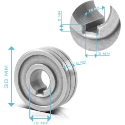 Set Di 4 Rulli Guidafilo / Rulli Passafilo STAHLWERK Con Profilo A V Da 0,6 / 0,8 Mm E Profilo A U Da 1,0 / 1,2 Mm Per La Saldatura Di Alluminio, Filo Animato E Filo Pieno Con Impianti Di Saldatura MI -ProSald Italia 98883915 4