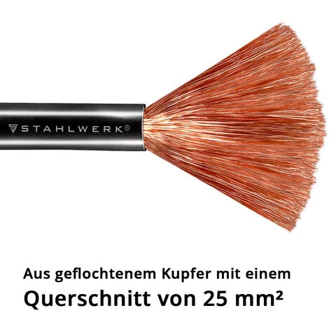 STAHLWERK Portaelettrodo MMA/ARC 200 A Pinze Per Saldatura / Pinza Per Elettrodi / Pacchetto Di Tubi Per Attrezzature Di Saldatura Con 3 M Di Cavo Di Saldatura Con 25 Mm² E 9 Mm Di Raccordo Per Mandri 5 STAHLWERK Portaelettrodo MMA/ARC 200 A Pinze Per Saldatura / Pinza Per Elettrodi / Pacchetto Di Tubi Per Attrezzature Di Saldatura Con 3 M Di Cavo Di Saldatura Con 25 Mm² E 9 Mm Di Raccordo Per Mandri - immagine 3