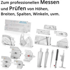 STAHLWERK Calibro Per Saldatura / Calibro Per Ispezione Saldatura / Calibro Di Misura Set Di 16 Pezzi Per La Misurazione Della Saldatura Secondo La Norma DIN 862, Con Vari Calibri Per La Misurazione P 9 STAHLWERK Calibro Per Saldatura / Calibro Per Ispezione Saldatura / Calibro Di Misura Set Di 16 Pezzi Per La Misurazione Della Saldatura Secondo La Norma DIN 862, Con Vari Calibri Per La Misurazione P -ProSald Italia 98884004 3