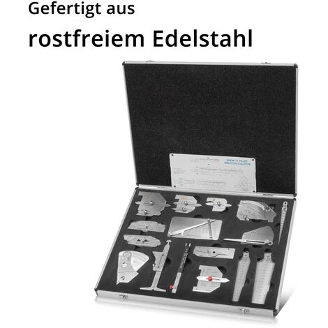 STAHLWERK Calibro Per Saldatura / Calibro Per Ispezione Saldatura / Calibro Di Misura Set Di 16 Pezzi Per La Misurazione Della Saldatura Secondo La Norma DIN 862, Con Vari Calibri Per La Misurazione P 6 STAHLWERK Calibro Per Saldatura / Calibro Per Ispezione Saldatura / Calibro Di Misura Set Di 16 Pezzi Per La Misurazione Della Saldatura Secondo La Norma DIN 862, Con Vari Calibri Per La Misurazione P - immagine 4