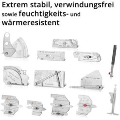 STAHLWERK Calibro Per Saldatura / Calibro Per Ispezione Saldatura / Calibro Di Misura Set Di 16 Pezzi Per La Misurazione Della Saldatura Secondo La Norma DIN 862, Con Vari Calibri Per La Misurazione P 11 STAHLWERK Calibro Per Saldatura / Calibro Per Ispezione Saldatura / Calibro Di Misura Set Di 16 Pezzi Per La Misurazione Della Saldatura Secondo La Norma DIN 862, Con Vari Calibri Per La Misurazione P -ProSald Italia 98884004 5