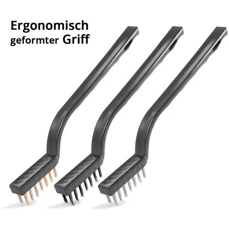 Set Di Spazzole Metalliche STAHLWERK Da 180 Mm (7 Pollici) Set Di 3 Pezzi Composto Da Spazzola In Ottone, Spazzola In Acciaio E Spazzola In Nylon Per Una Pulizia Efficace Delle Superfici. 6 Set Di Spazzole Metalliche STAHLWERK Da 180 Mm (7 Pollici) Set Di 3 Pezzi Composto Da Spazzola In Ottone, Spazzola In Acciaio E Spazzola In Nylon Per Una Pulizia Efficace Delle Superfici. - immagine 4