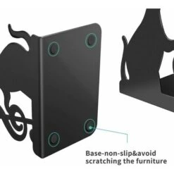 Fermalibri In Acciaio Inox, Per Sostenere Libri Grandi E Pesanti (gatto Musicale) -ProSald Italia 99547801 3